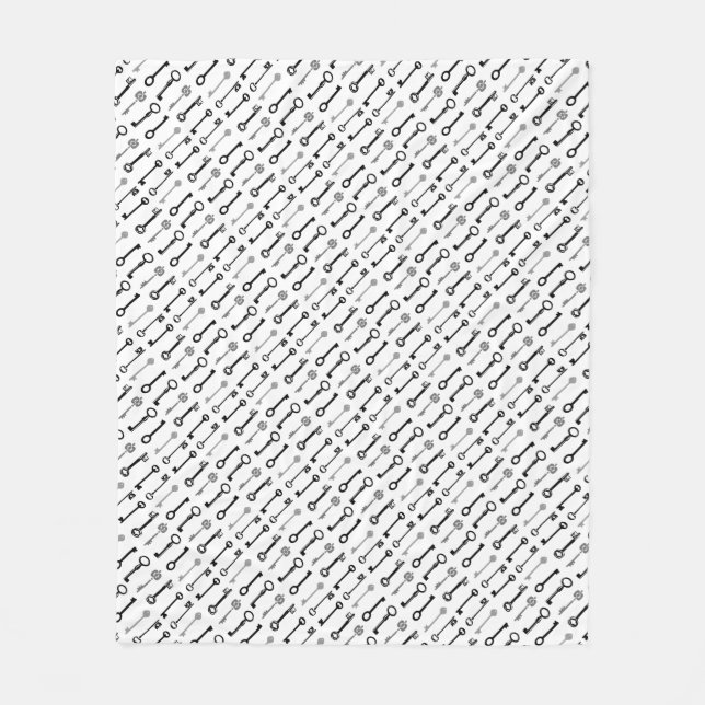 Vintage Key Pattern Blanket (Front)