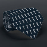 Vintage Key Pattern on  Navy Blue Real Estate Tie<br><div class="desc">Your clients will love this topical vintage skeleton key pattern. Ideal for real estate agents, and those who renovate homes. On a dark navy blue background. The background can be changed to any preferred colour. Also great for motivational speakers who 'hold the key' to a secret way of doing business,...</div>