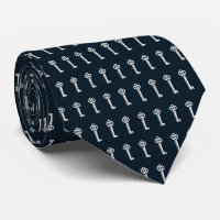 Vintage Key Pattern on  Navy Blue Real Estate