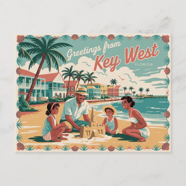 Vintage Key West Postcard | Greetings from (Front)