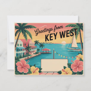 Vintage Key West Postcard Greetings from