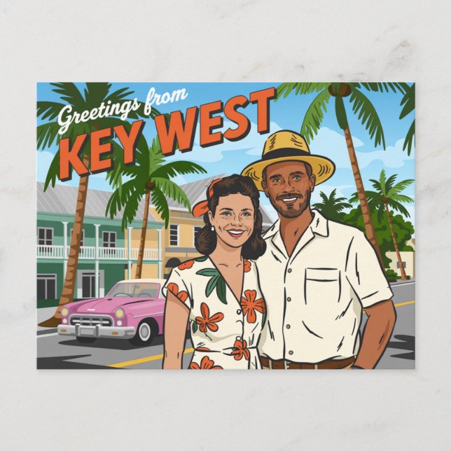Vintage Key West Postcard | Greetings from (Front)