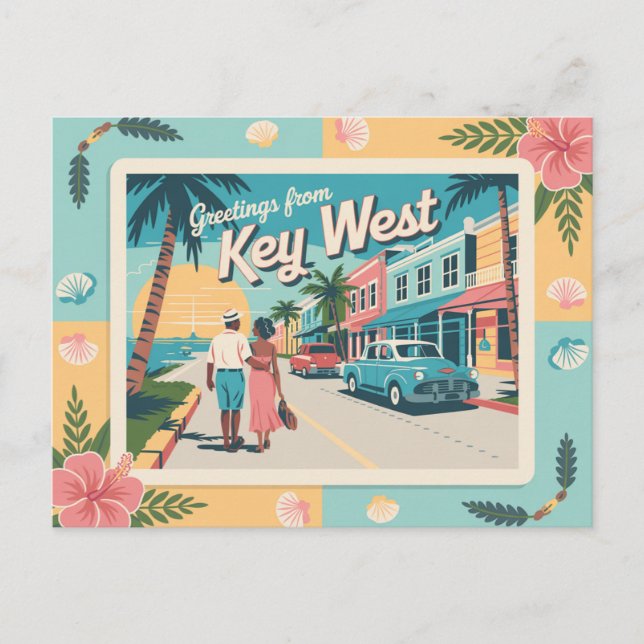 Vintage Key West Postcard | Greetings from (Front)
