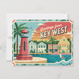 Vintage Key West Postcard   Greetings from