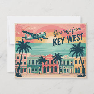 Vintage Key West Postcard   Greetings from