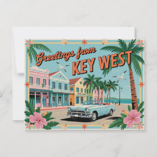 Vintage Key West Postcard   Greetings from