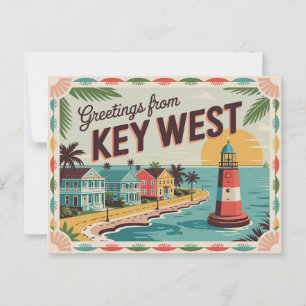 Vintage Key West Postcard   Greetings from