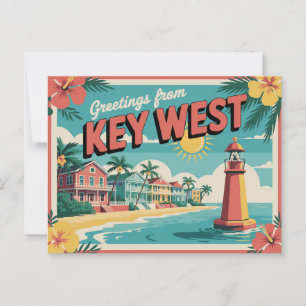 Vintage Key West Postcard   Greetings from