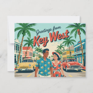 Vintage Key West Postcard Greetings from