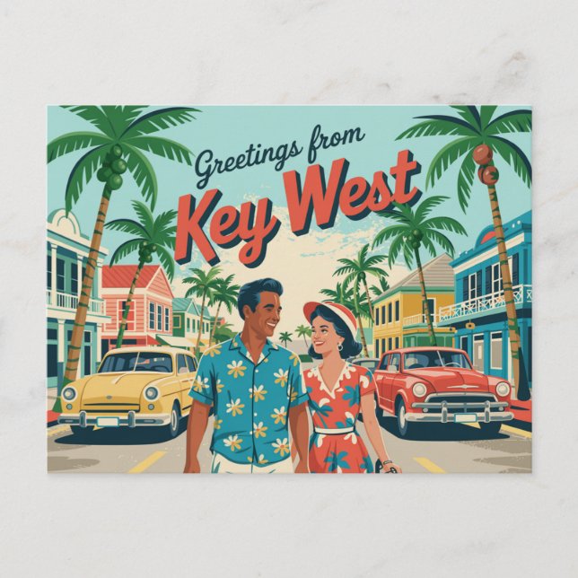 Vintage Key West Postcard | Greetings from (Front)