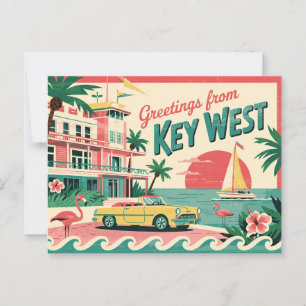 Vintage Key West Postcard   Greetings from