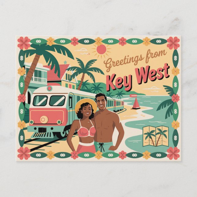 Vintage Key West Postcard | Greetings from (Front)