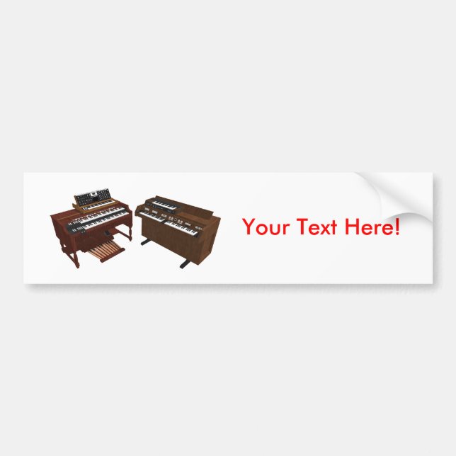 Vintage Keyboards: 3D Model: Bumper Sticker (Front)