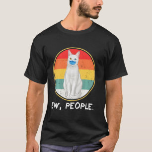 Vintage Khao Manee Ew People Cat Wearing Face Mask T-Shirt