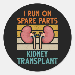Vintage Kidney Transplant Spare Parts Classic Round Sticker