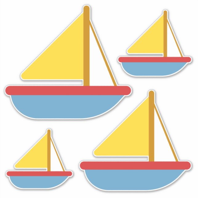 Vintage Kids Toy Sailboats (Front)