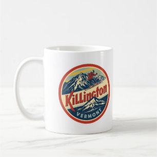 Vintage KILLINGTON Vermont Ski resort mountains Coffee Mug