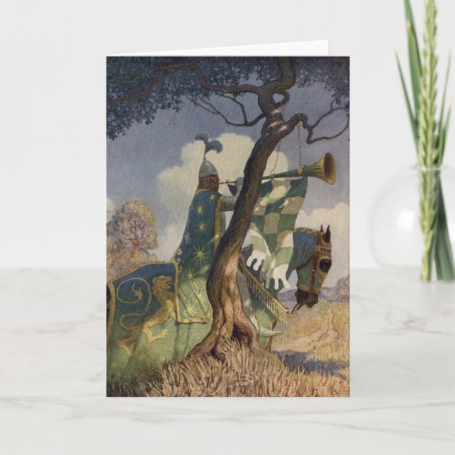 Vintage King Arthur Series 5 Greeting Card (Front)
