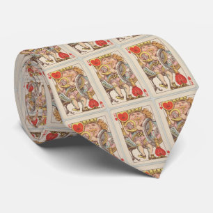 Vintage King of Hearts Playing Card (1889) Tie