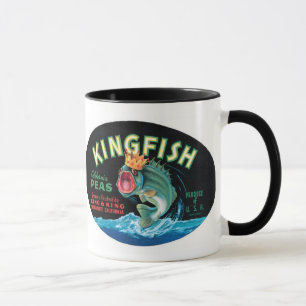 Vintage Kingfish Peas Label - Mug