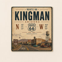 Vintage Kingman Route 66 Postcard Art