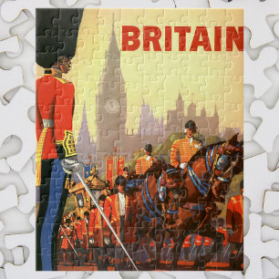 Vintage King's British Royal Guard Great Britain Jigsaw Puzzle