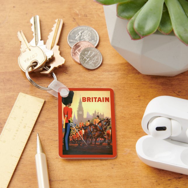 Vintage King's British Royal Guard Great Britain Keychain (Desk)