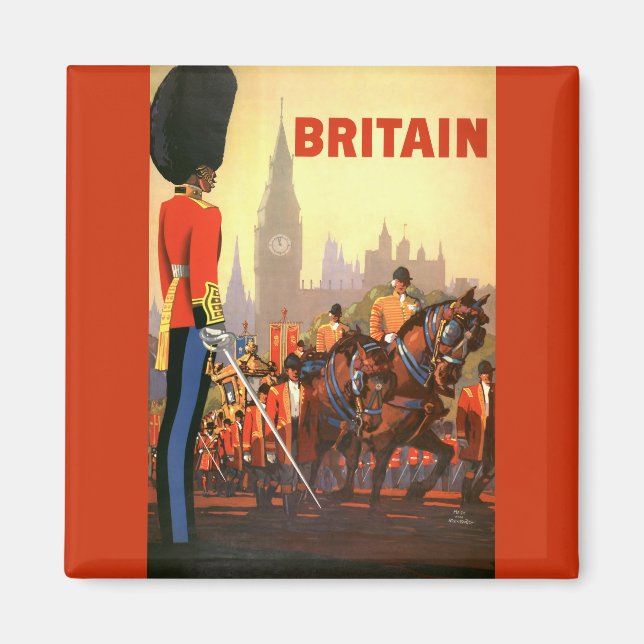 Vintage King's British Royal Guard Great Britain Magnet (Front)