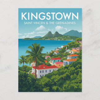 Vintage Kingstown Travel Postcard