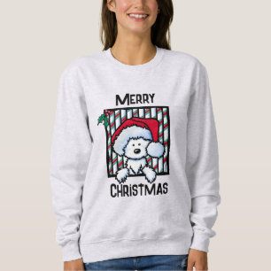 Vintage-KiniArt Westie Dog Christmas Sweatshirt