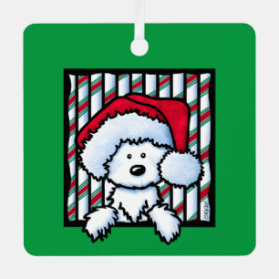 Vintage KiniArt Westie  Metal Ornament