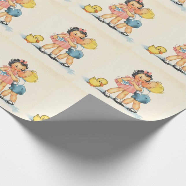 Vintage Kissing Wrapping Paper (Corner)