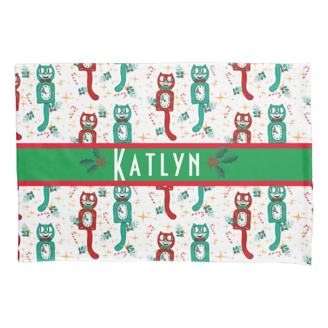 Vintage Kit Kat Cute Christmas Pillow Case (Front)