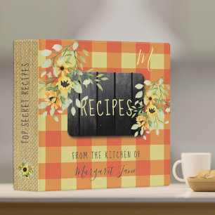 Vintage kitchen family cookbook rustic recipes binder