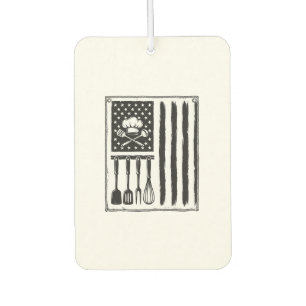 Vintage Kitchen Flag Cooking Utensils Shirt Design Air Freshener