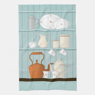 Vintage Kitchen Illustration Towel
