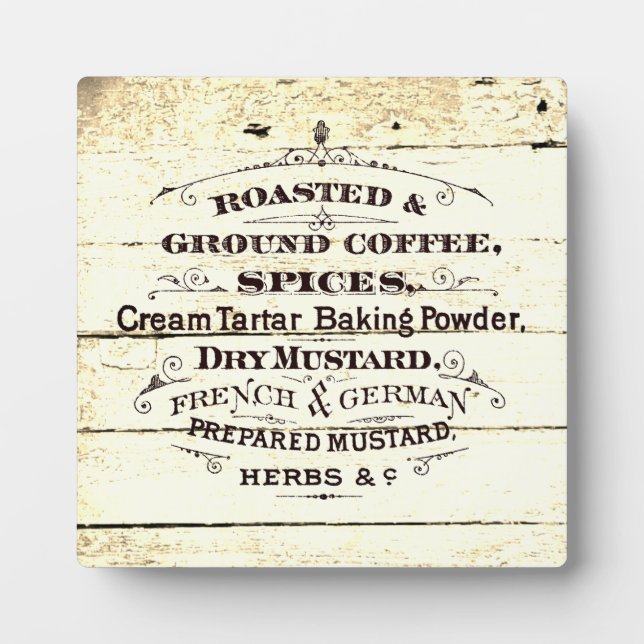 Vintage Kitchen Plaque (Front)