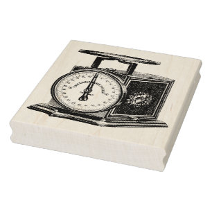Vintage Kitchen Scale Rubber Art Stamp