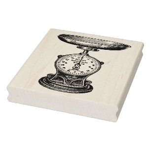 Vintage Kitchen Scale Rubber Art Stamp