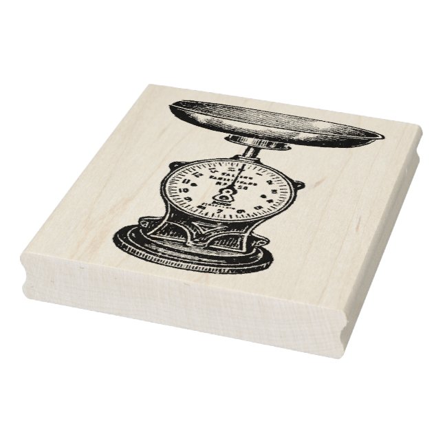 Vintage Kitchen Scale Rubber Art Stamp (Stamp)