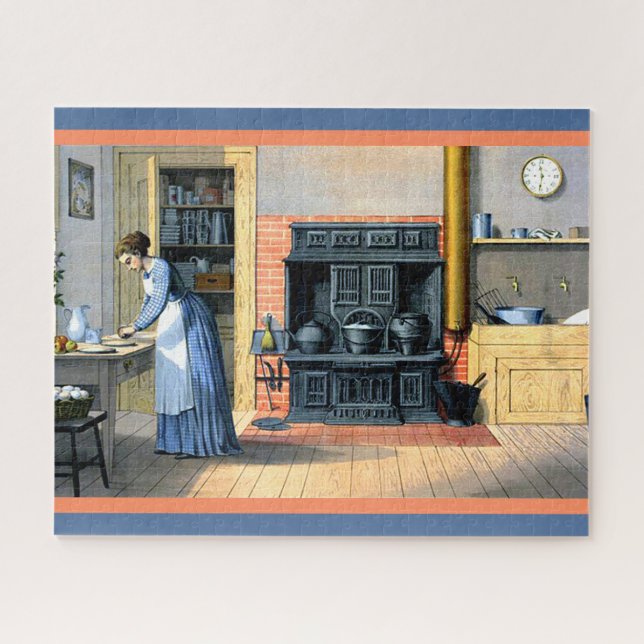 Vintage Kitchen Scene Picture Jigsaw Puzzle (Horizontal)