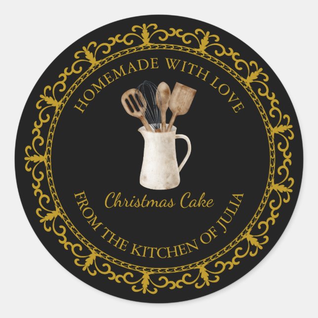 Vintage Kitchen Tool Homemade Cooking Label (Front)