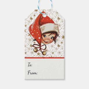 Vintage Kitsch Christmas Cheer Gift Tags