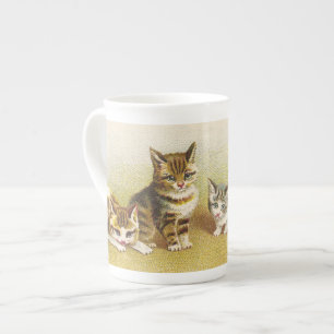 Vintage Kitten Bone China Mug