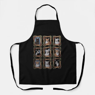 Vintage Kitten Christmas Cats Cat Mom Cat Dad  Apron