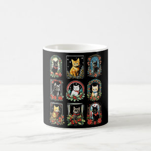 Vintage Kitten Christmas Cats Magic Mug