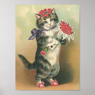 Vintage Kitten Poster