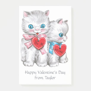 Vintage Kittens custom text Post-It notes