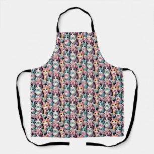 Vintage Kittens Wearing Bows Apron
