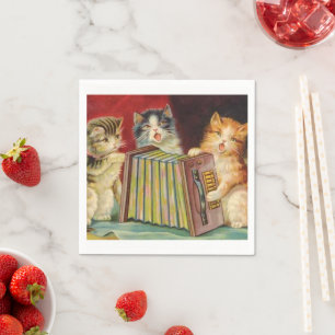 Vintage Kitties paper fun napkins